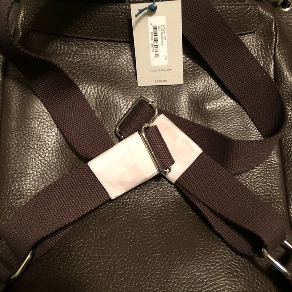 Cole Haan leather backpack w/ drawstring closure - Picture 2 of 7